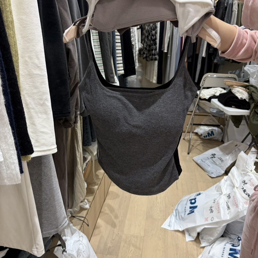 MONROE韓國代購女士新款時尚熱賣人氣推薦休閑吊帶背心無袖MONROE吊帶/背心圖色4墨