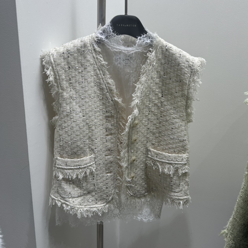TARABY MOTION韓國代購女士新品時尚人氣真品馬甲粗花呢TARABY MOTION馬甲圖色2