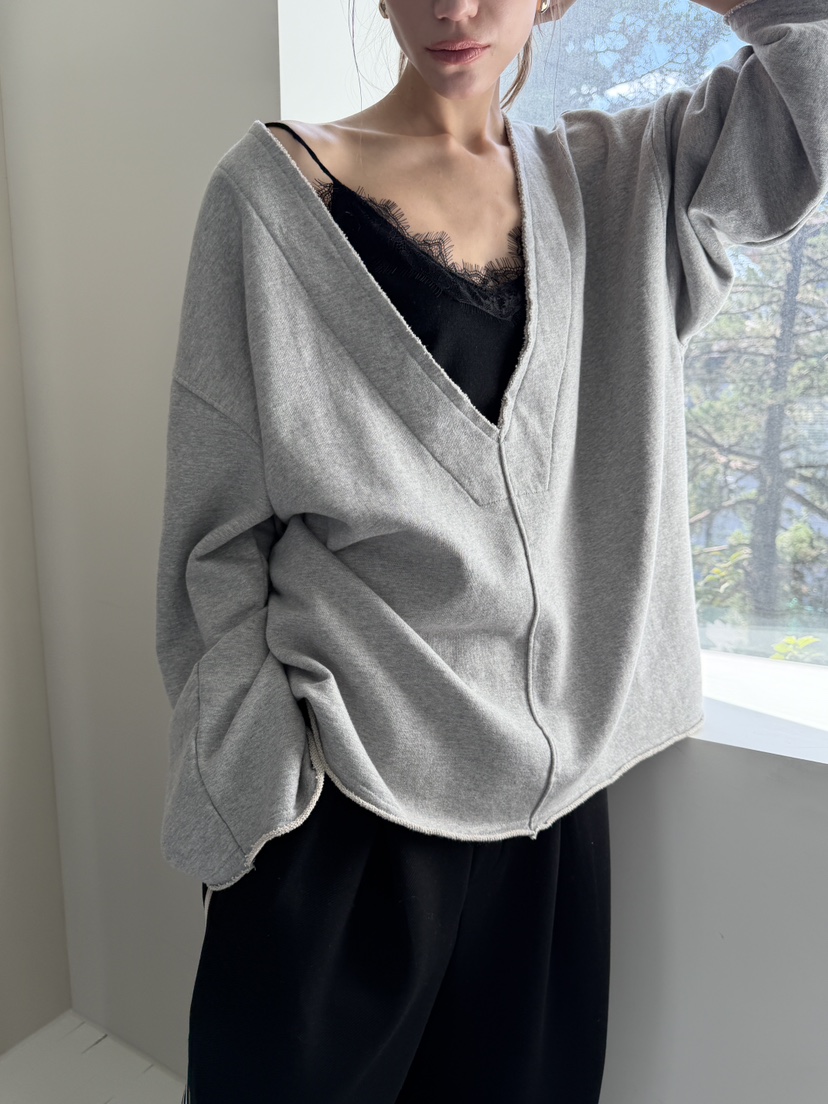 REPELLER韓國代購女裝新款時尚休閑熱賣推薦衛衣不含內搭深VREPELLER衛衣圖色3