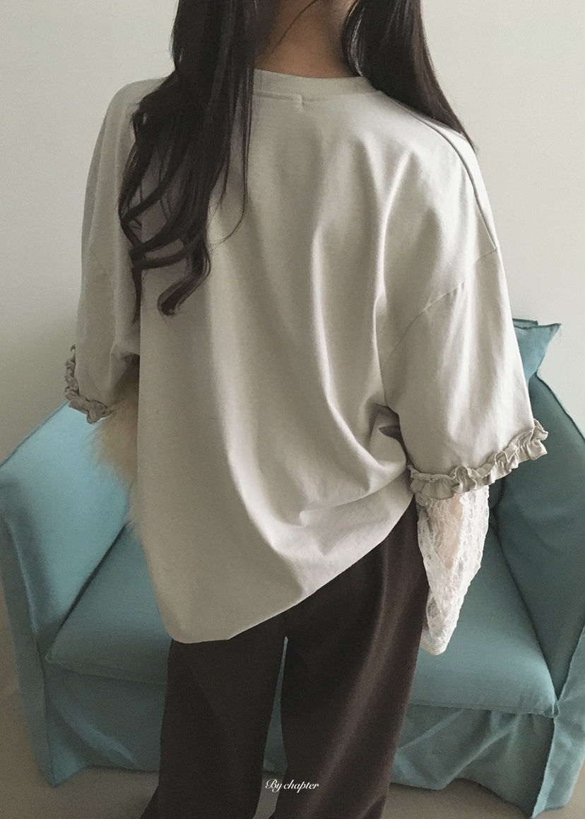 BY CHAPTER東大門直郵女士新品休閑長袖T恤可愛的假兩件BY Chapter長袖T恤