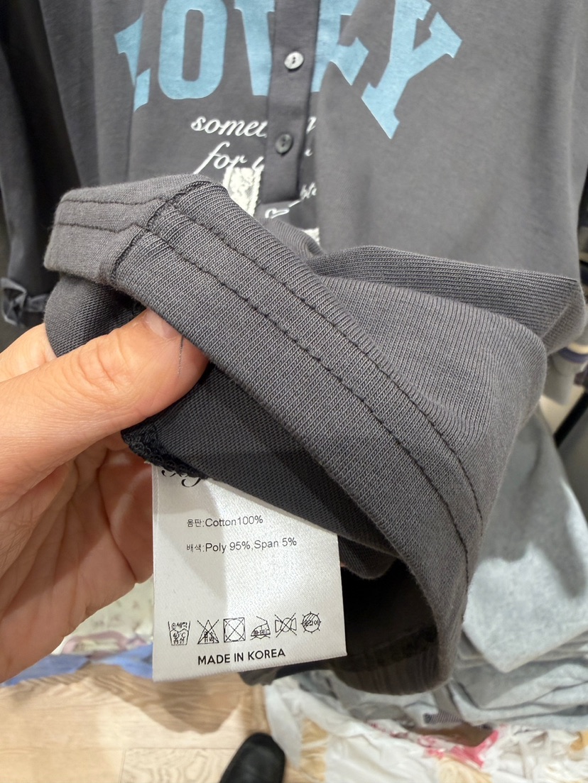 BY CHAPTER東大門直郵女士新品休閑長袖T恤可愛的假兩件BY Chapter長袖T恤