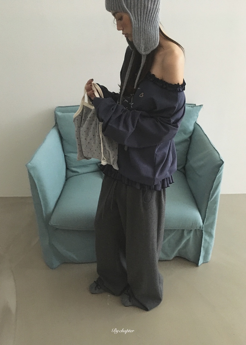 BY CHAPTER韓國直郵女裝新款真品推薦人氣休閑衛衣荷葉邊BY Chapter衛衣