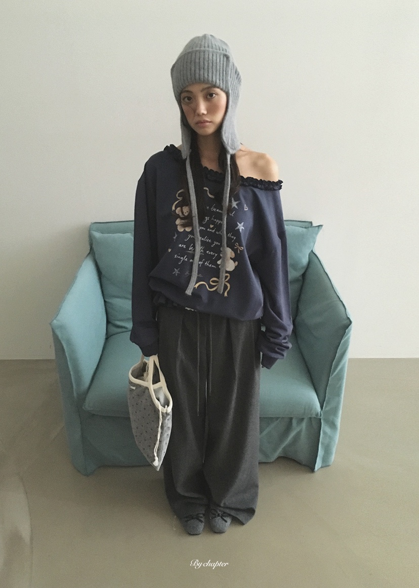 BY CHAPTER韓國直郵女裝新款真品推薦人氣休閑衛衣荷葉邊BY Chapter衛衣圖色1