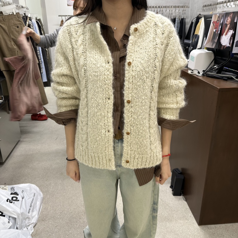 WEARABLE-L韓國代購女裝新品人氣真品時尚休閑熱賣毛衣開襟WEARABLE毛衣圖色1