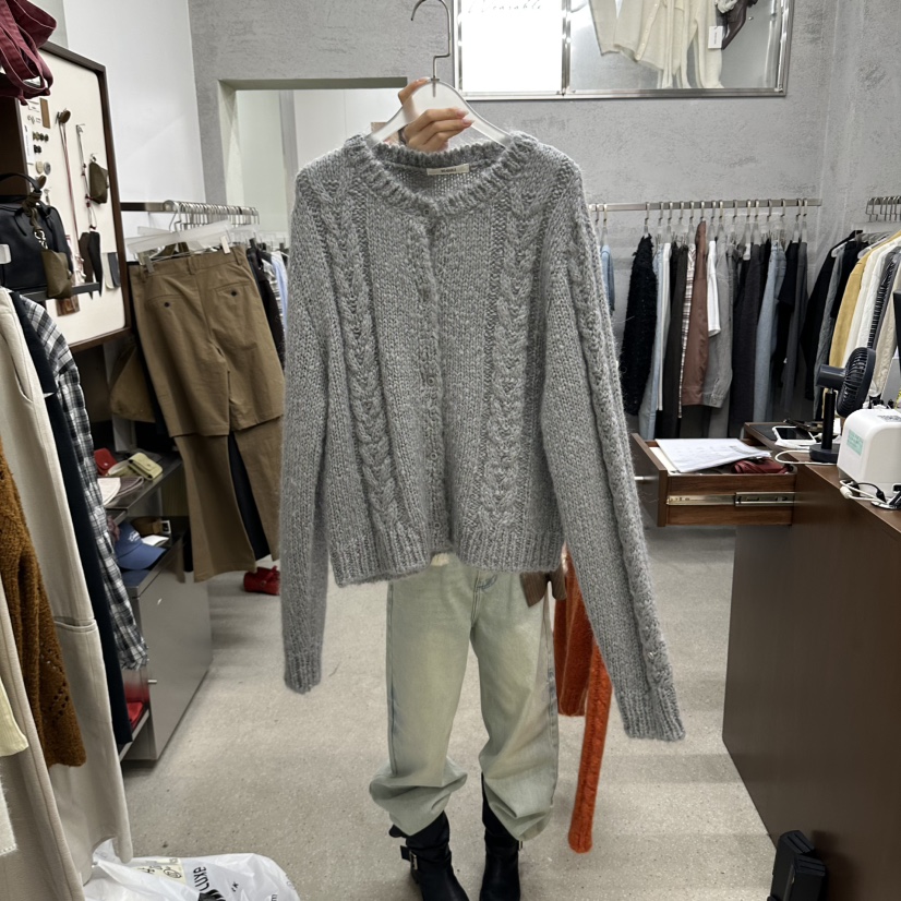 WEARABLE-L韓國代購女裝新品人氣真品時尚休閑熱賣毛衣開襟WEARABLE毛衣圖色3
