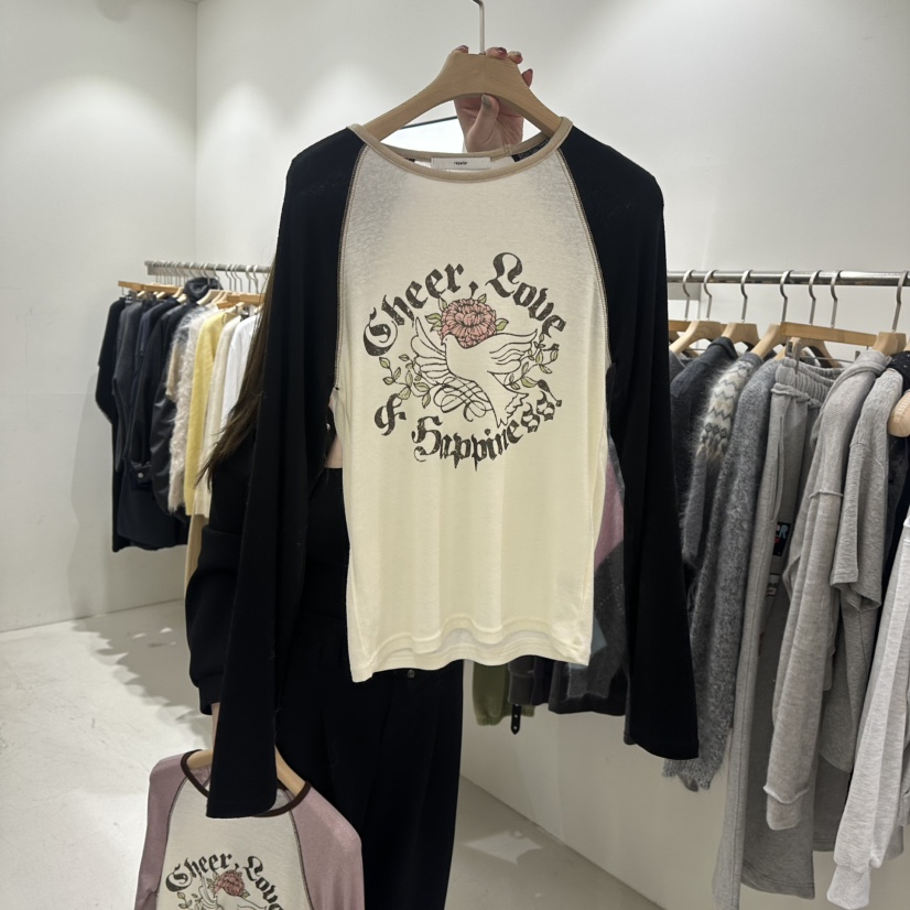 REPELLER韓國直郵女士新品熱賣人氣真品時尚休閑推薦長袖T恤REPELLER長袖T恤圖色1