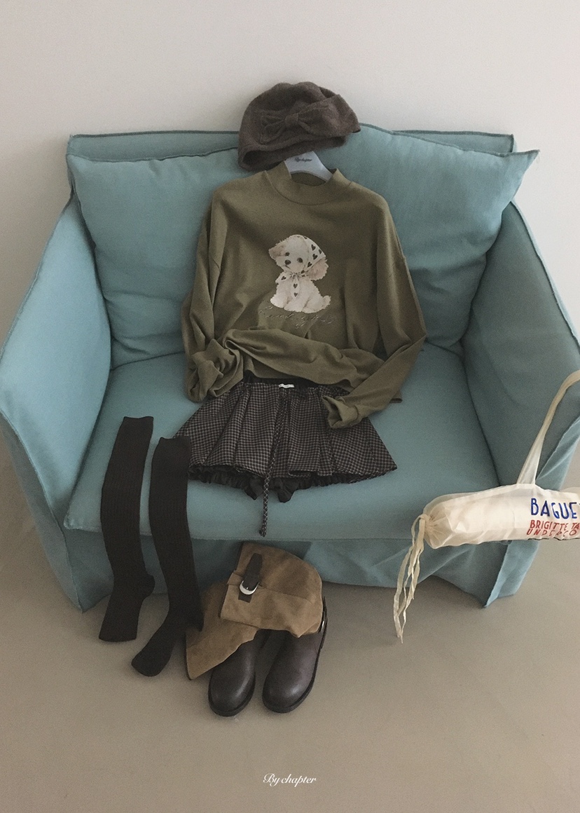 BY CHAPTER東大門實拍女士新品熱賣休閑真品長袖T恤抓絨BY Chapter長袖T恤