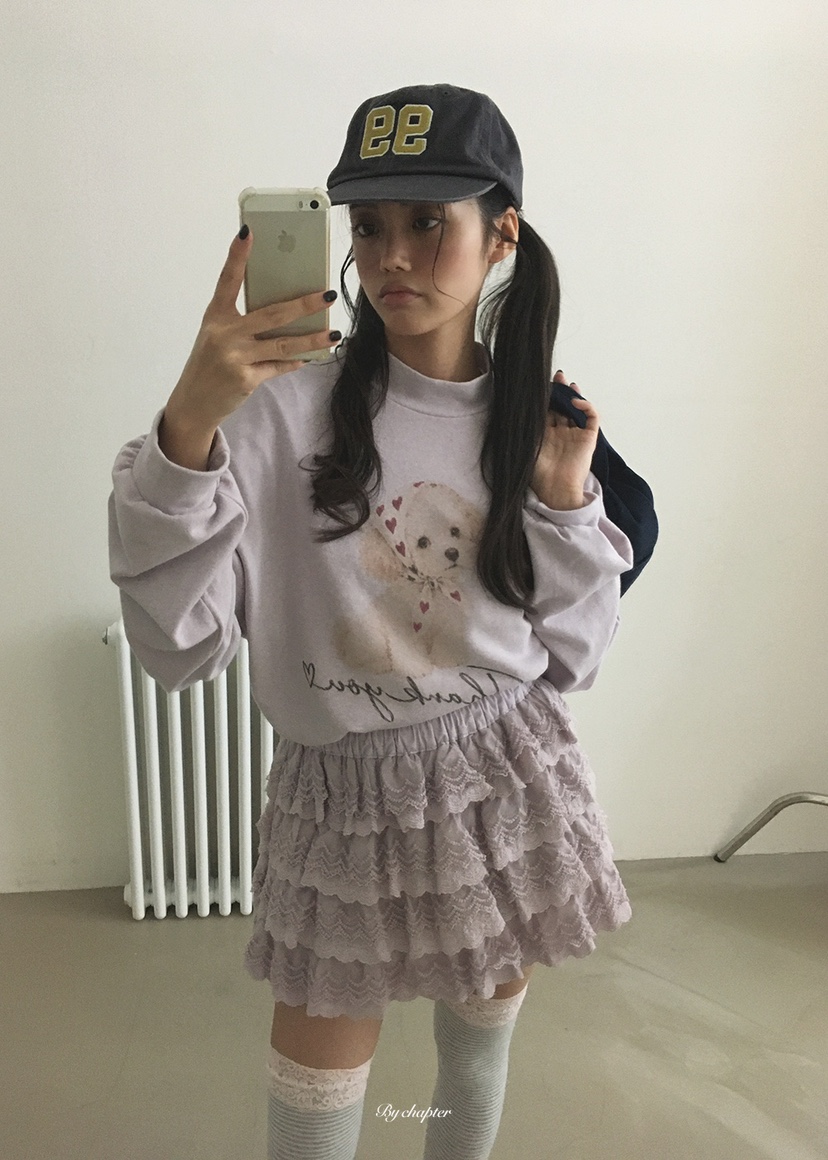BY CHAPTER東大門實拍女士新品熱賣休閑真品長袖T恤抓絨BY Chapter長袖T恤