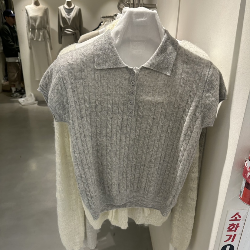 WIDA-P/RENEJ韓國代購女裝新品時尚熱賣真品針織衫粗花呢WIDA-P/RENEJ針織衫圖色2