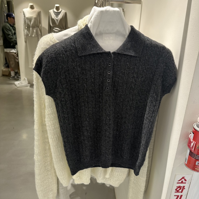 WIDA-P/RENEJ韓國代購女裝新品時尚熱賣真品針織衫粗花呢WIDA-P/RENEJ針織衫圖色3