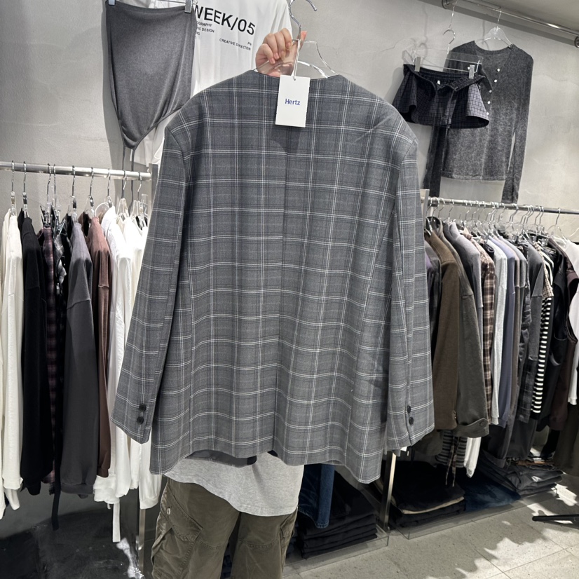 HERTZ-P東大門代購女裝新品休閑推薦時尚人氣真品夾克格子HERTZ-P夾克