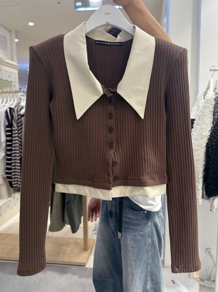 BELITA-L東大門實拍女士新品人氣真品休閑時尚長袖T恤開衫BELITA長袖T恤圖色3