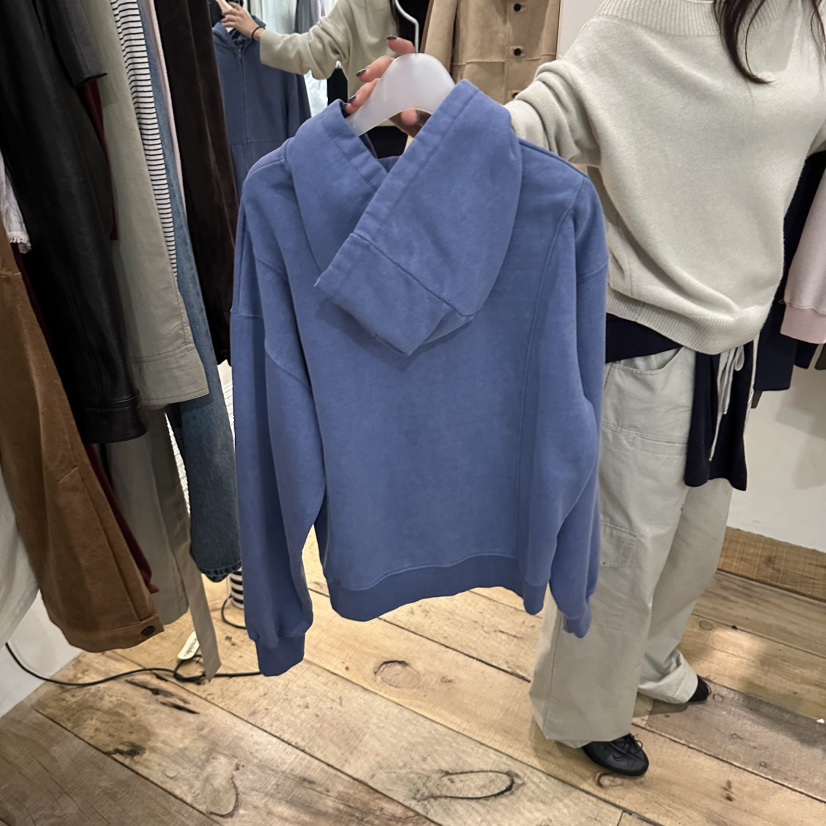 CREAM VILLA韓國直郵女裝新品休閑衛衣拉鏈連帽衫抓絨CREAM VILLA衛衣
