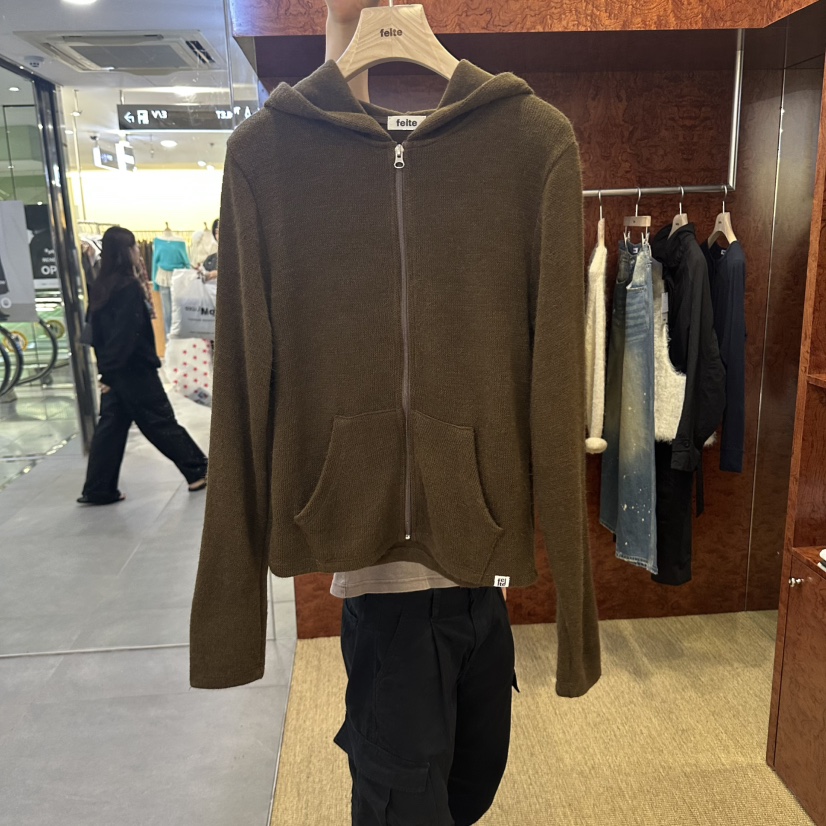 FELTE東大門實拍女士新品人氣時尚真品推薦衛衣拉鏈連帽衫felte衛衣圖色2