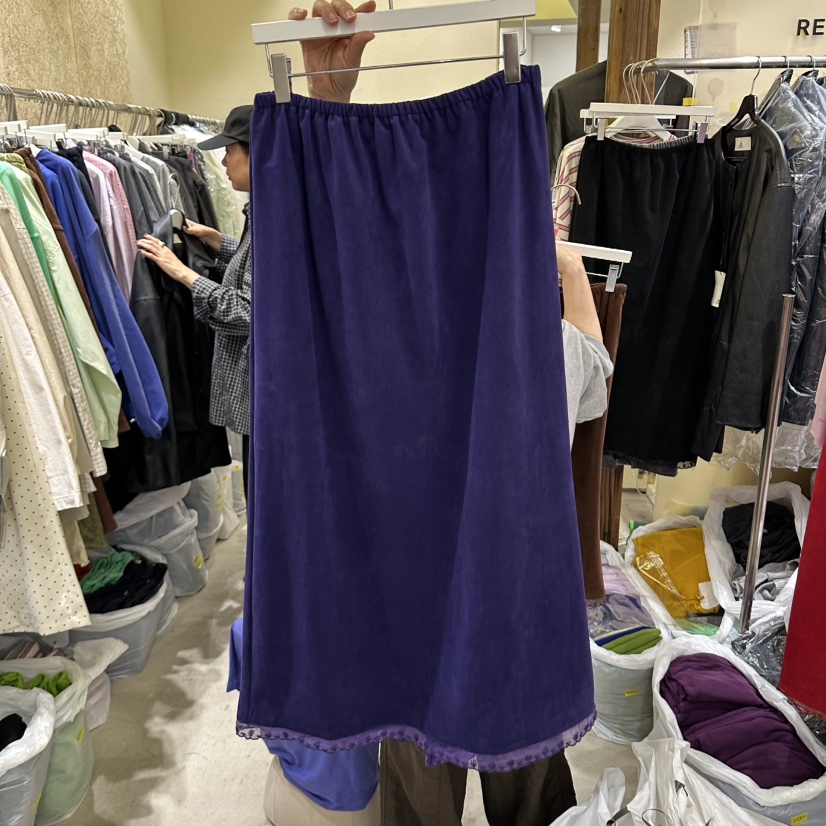 REFLAT東大門代購女士新款熱賣人氣真品時尚長裙皮裙麂皮REFLAT長裙圖色3