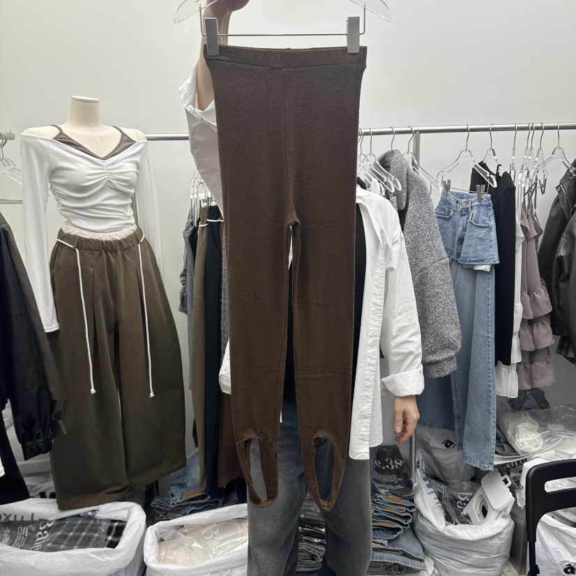 BAIE.38東大門直郵女裝新品真品時尚打底褲鯊魚褲安哥拉BAIE.38打底褲/鯊魚褲圖色3棕色