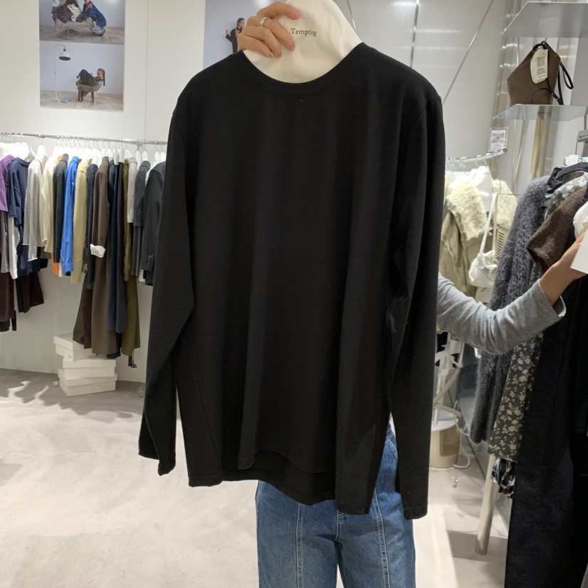 TEMPTING東大門代購女裝新品真品時尚推薦熱賣人氣長袖T恤TEMPTING長袖T恤圖色6黑