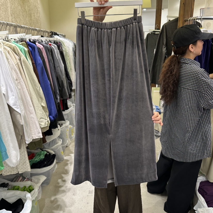 REFLAT東大門代購女裝新品時尚真品人氣推薦休閑長裙絲絨REFLAT長裙