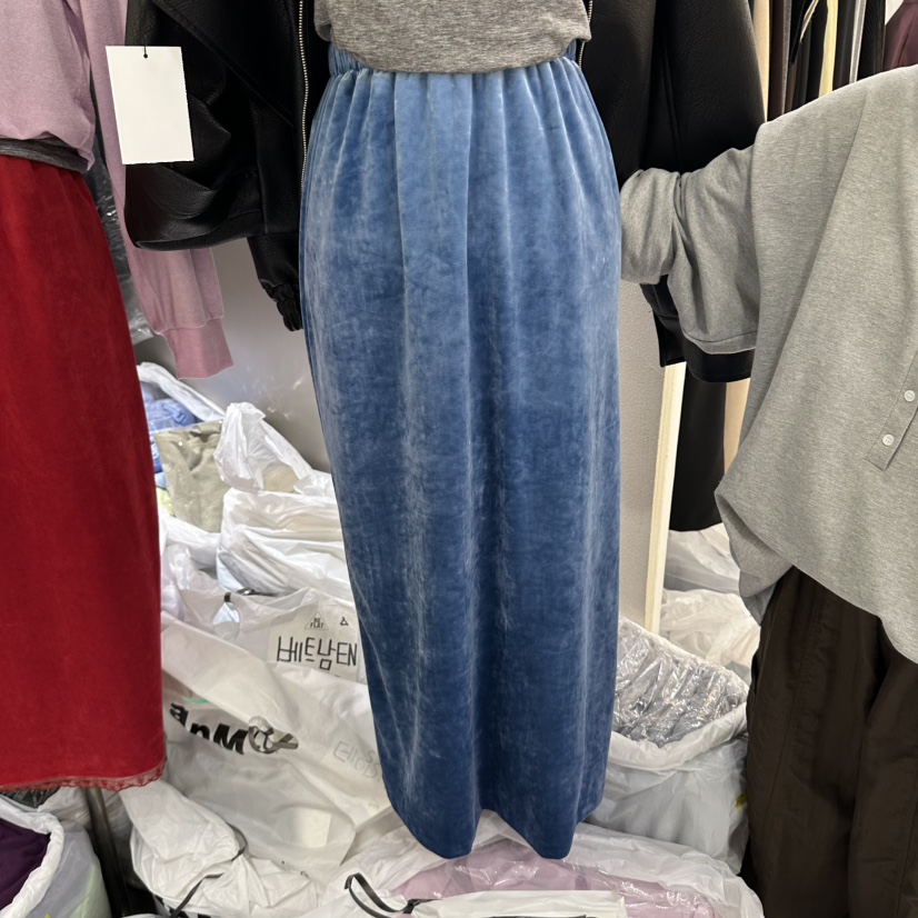 REFLAT東大門代購女裝新品時尚真品人氣推薦休閑長裙絲絨REFLAT長裙圖色2