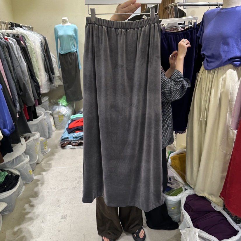 REFLAT東大門代購女裝新品時尚真品人氣推薦休閑長裙絲絨REFLAT長裙圖色4