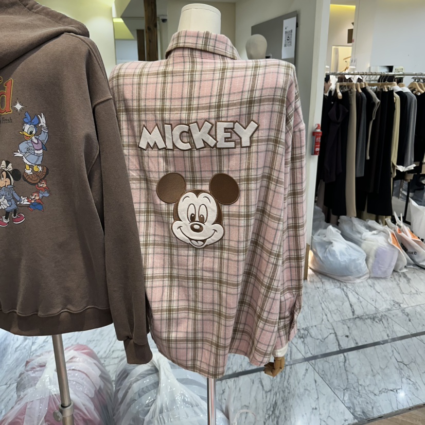 DE LINE東大門實拍女裝新品人氣推薦時尚襯衫蕾絲衫米奇DE LINE襯衫/蕾絲衫