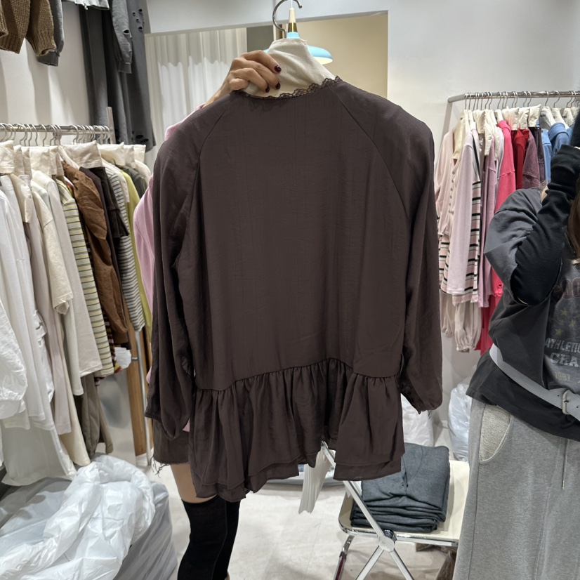MIENNE韓國代購女裝新品真品休閑熱賣推薦時尚襯衫蕾絲衫MIENNE襯衫/蕾絲衫