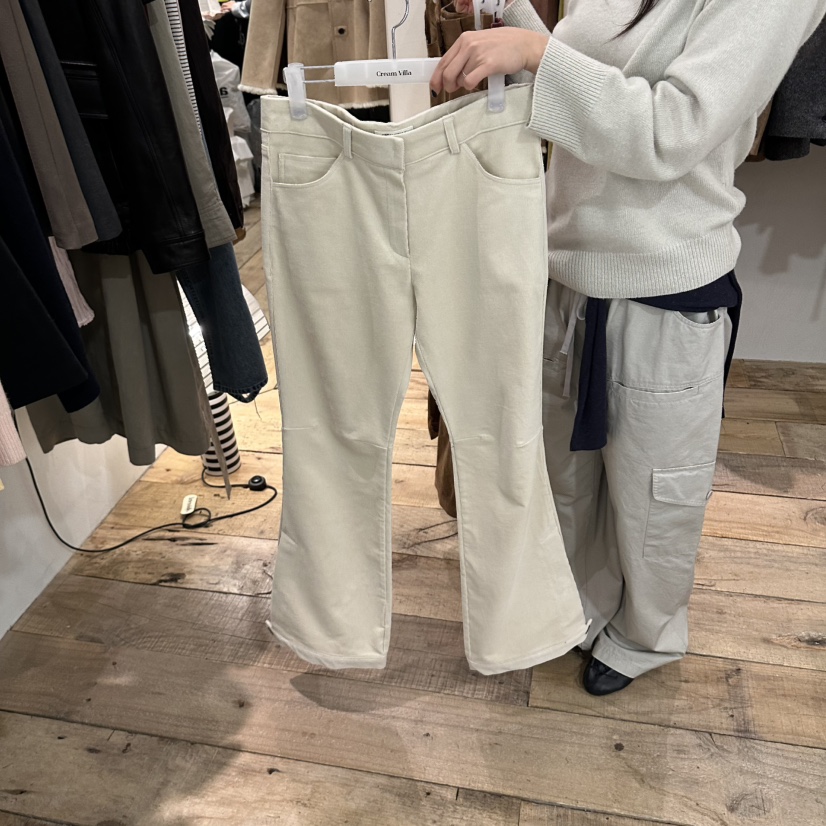 CREAM VILLA東大門代購女士新品推薦休閑褲燈芯絨CREAM VILLA休閑褲圖色1