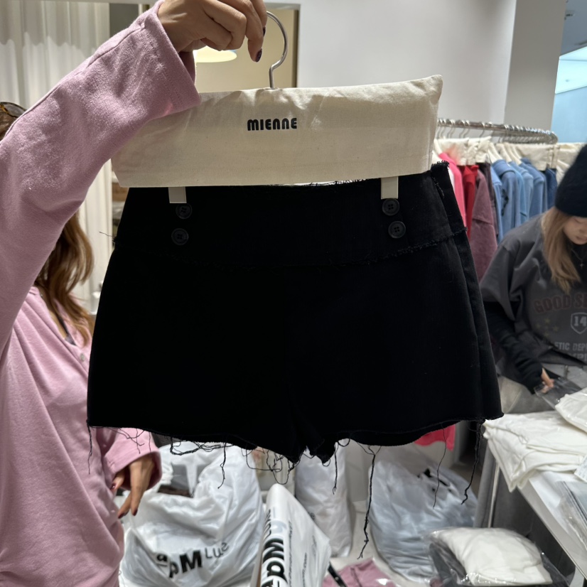 MIENNE韓國直郵女裝新品休閑人氣時尚真品熱賣推薦短褲MIENNE短褲圖色2黑色
