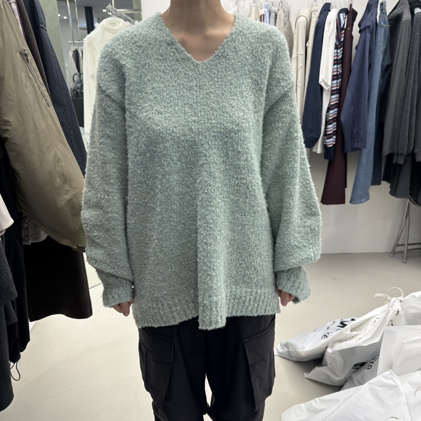 NOTHING MORE韓國代購女士新款真品人氣熱賣時尚毛衣V領NOTHING MORE毛衣圖色1
