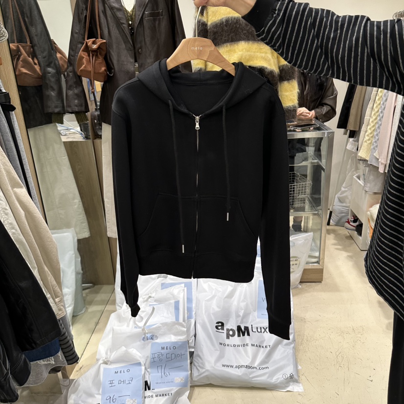 MELO韓國代購女裝新款真品熱賣推薦人氣時尚衛衣拉鏈連帽衫MELO衛衣圖色4