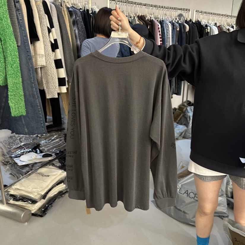 DOUBLE STANDARD/LE SMOKING/MAISONSTAFF東大門實拍女士新款時尚長袖T恤MAISONSTAFF長袖T恤