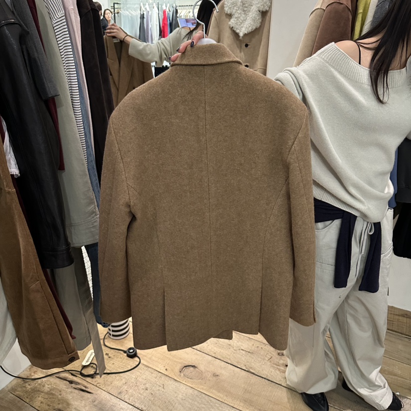 CREAM VILLA韓國代購女士新款熱賣短款大衣雙層CREAM VILLA短款大衣