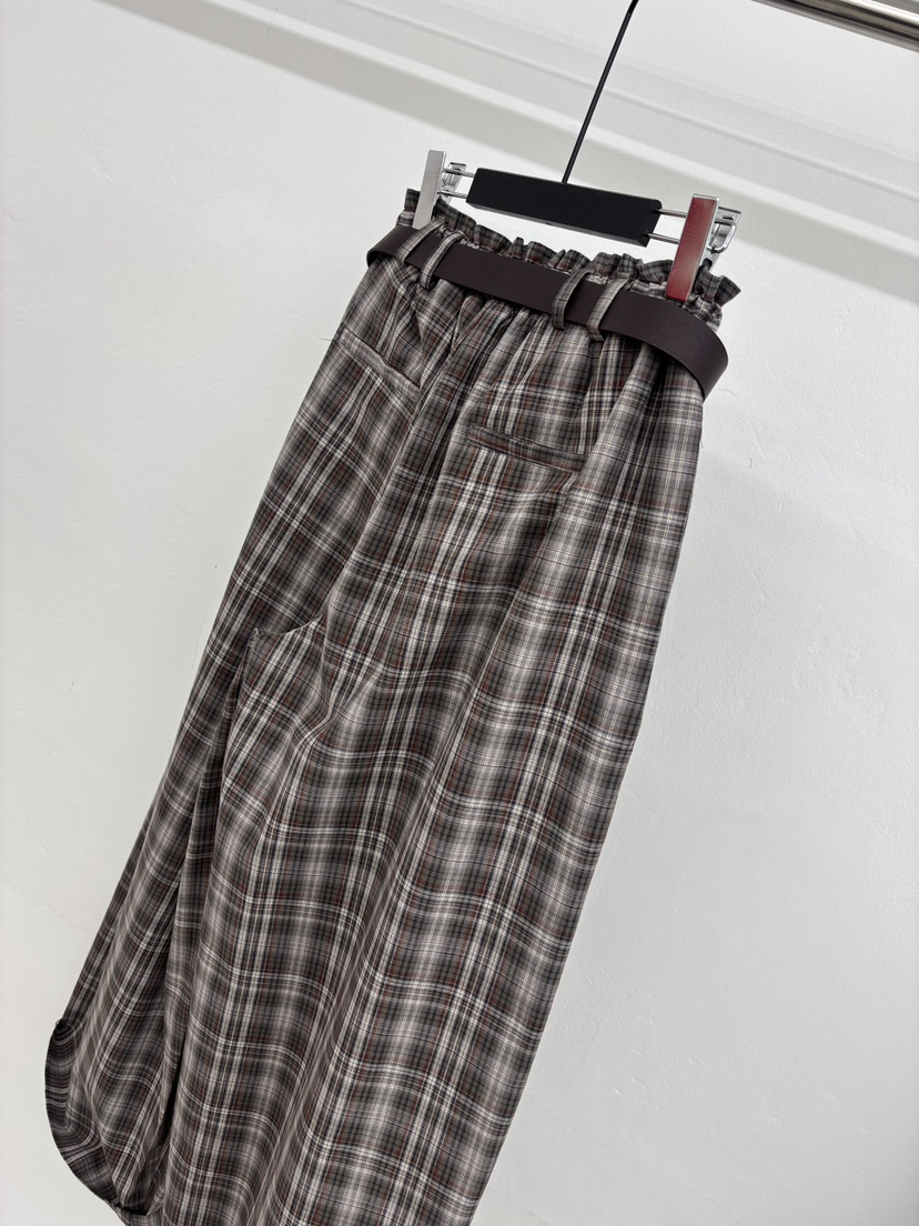 RED-A韓國代購女裝新品休閑時尚熱賣人氣休閑褲復古格紋RED-A休閑褲