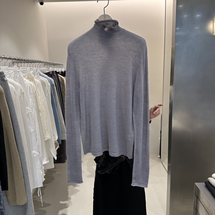 ALTER韓國直郵女士新品人氣休閑時尚熱賣長袖T恤羊駝高領Alter長袖T恤圖色2