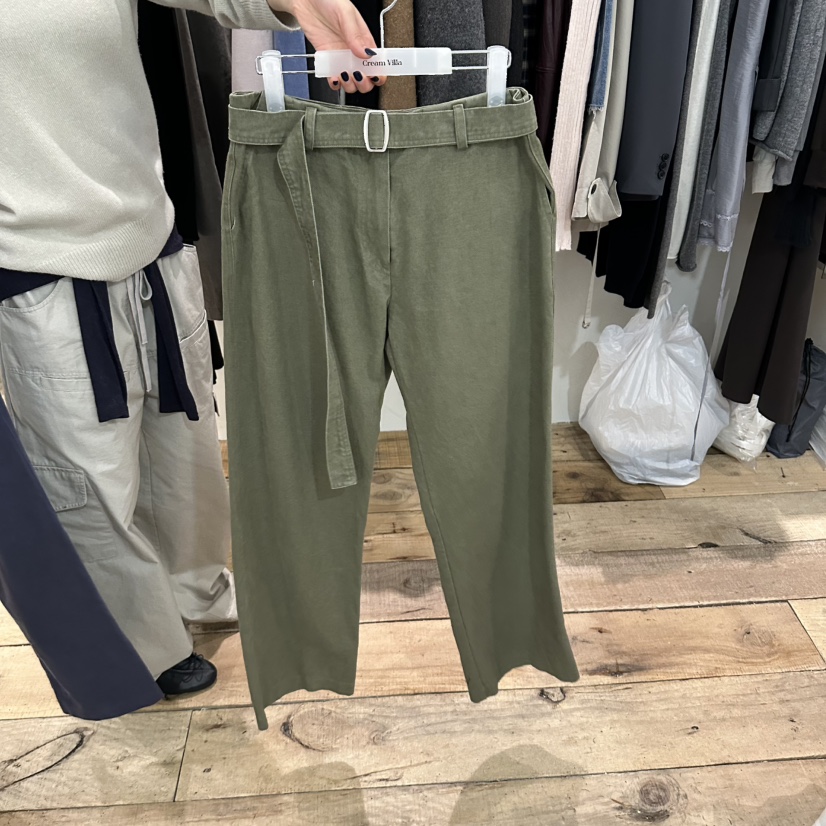 CREAM VILLA東大門實拍女裝新品真品休閑褲含腰帶水洗CREAM VILLA休閑褲圖色1