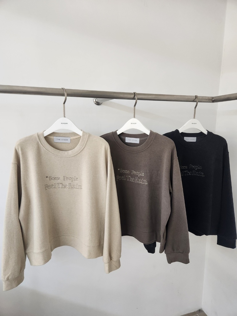 THE OTHER東大門實拍女士新款熱賣推薦衛衣字母刺繡拉絲THE OTHER衛衣