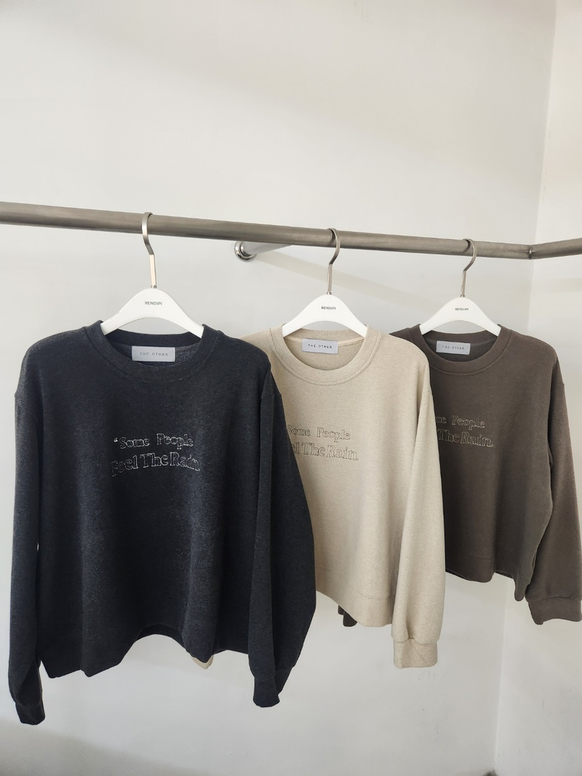 THE OTHER東大門實拍女士新款熱賣推薦衛衣字母刺繡拉絲THE OTHER衛衣