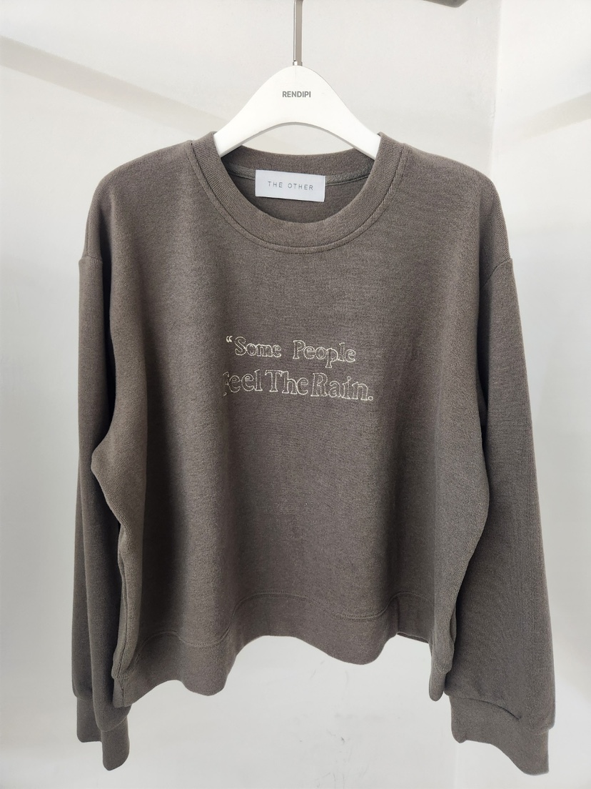 THE OTHER東大門實拍女士新款熱賣推薦衛衣字母刺繡拉絲THE OTHER衛衣圖色1