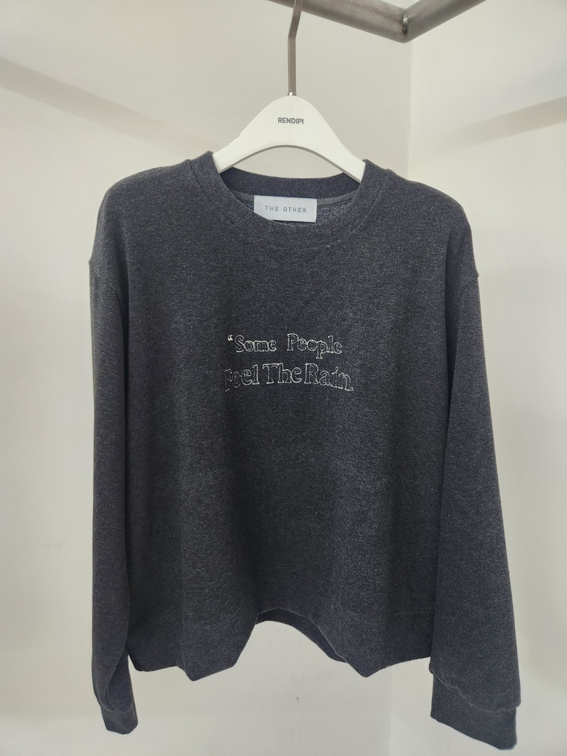 THE OTHER東大門實拍女士新款熱賣推薦衛衣字母刺繡拉絲THE OTHER衛衣圖色3