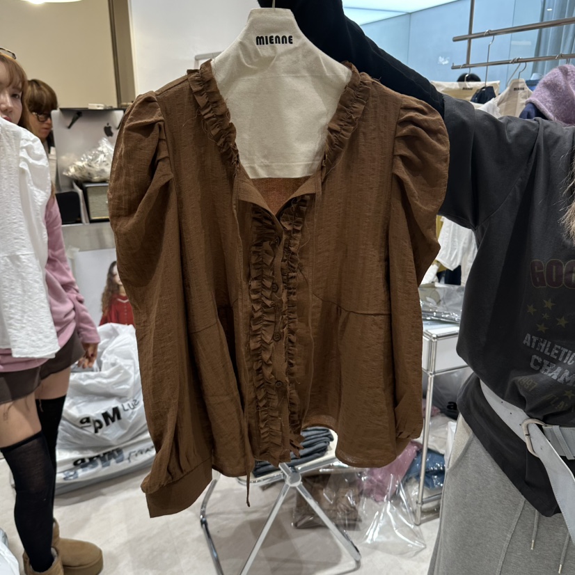 MIENNE東大門實拍女裝新品休閑推薦人氣熱賣真品襯衫蕾絲衫MIENNE襯衫/蕾絲衫圖色2