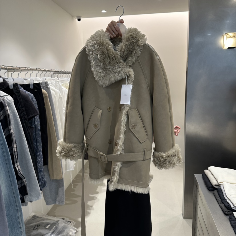 ALTER韓國代購女裝新品休閑真品推薦熱賣人氣短款大衣含腰帶Alter短款大衣圖色1
