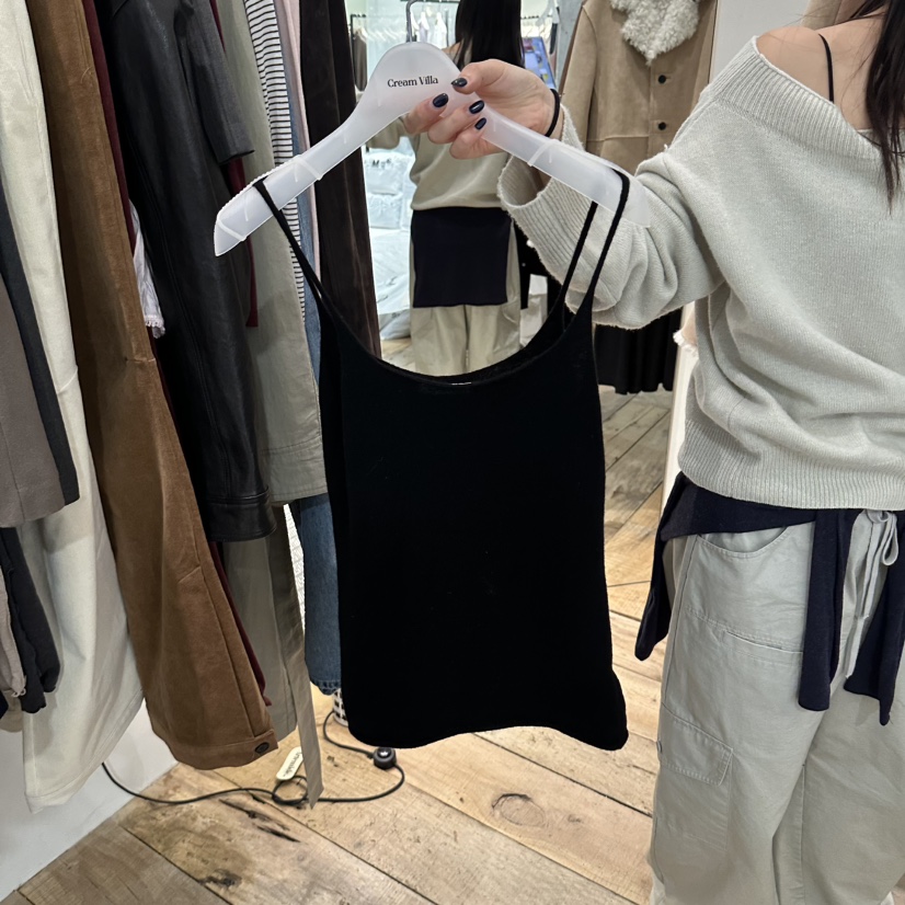CREAM VILLA東大門代購女裝新品熱賣吊帶背心羊絨CREAM VILLA吊帶/背心圖色4