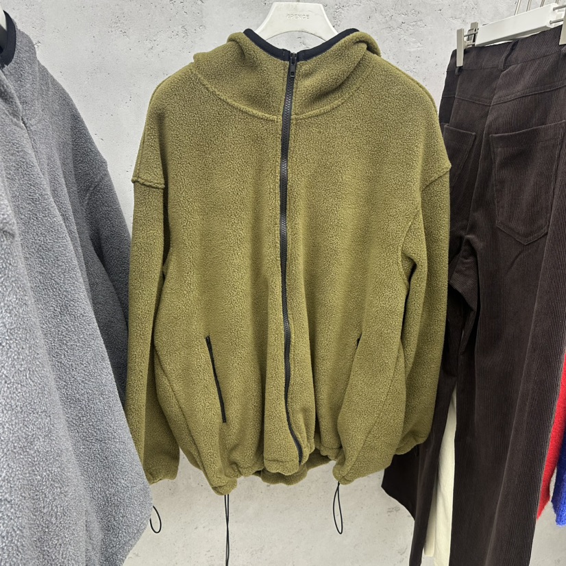 SIXTEEN東大門實拍女士新品休閑時尚熱賣推薦夾克抓絨連帽SIXTEEN夾克圖色1