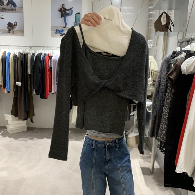 TEMPTING東大門直郵女裝新品推薦休閑熱賣時尚人氣真品套裝TEMPTING套裝圖色4墨