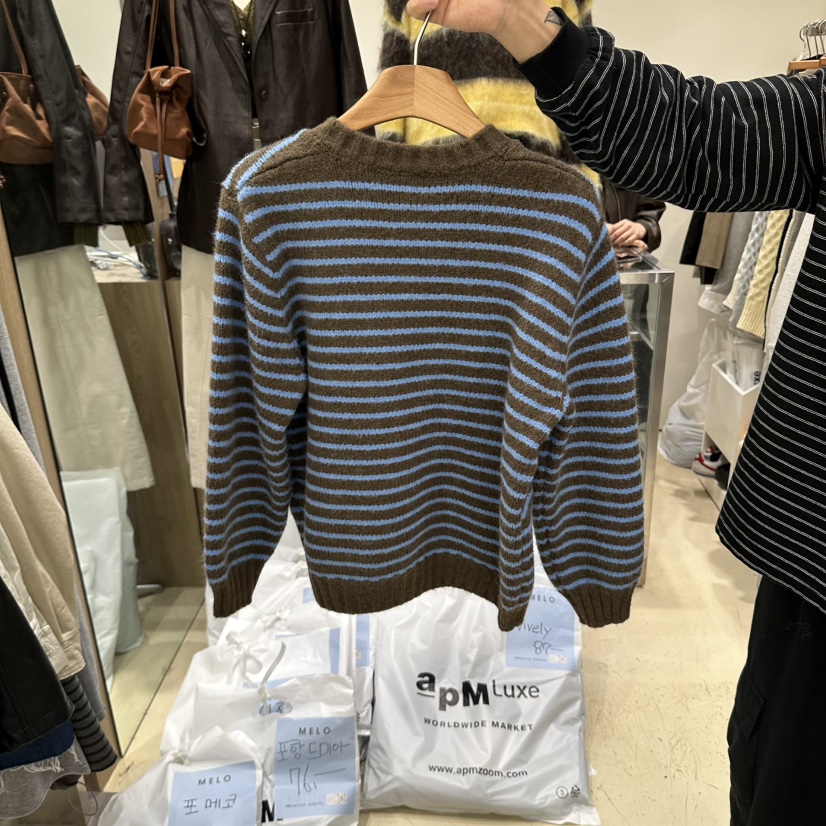 MELO東大門實拍女士新品推薦人氣時尚真品休閑熱賣毛衣拉鏈MELO毛衣
