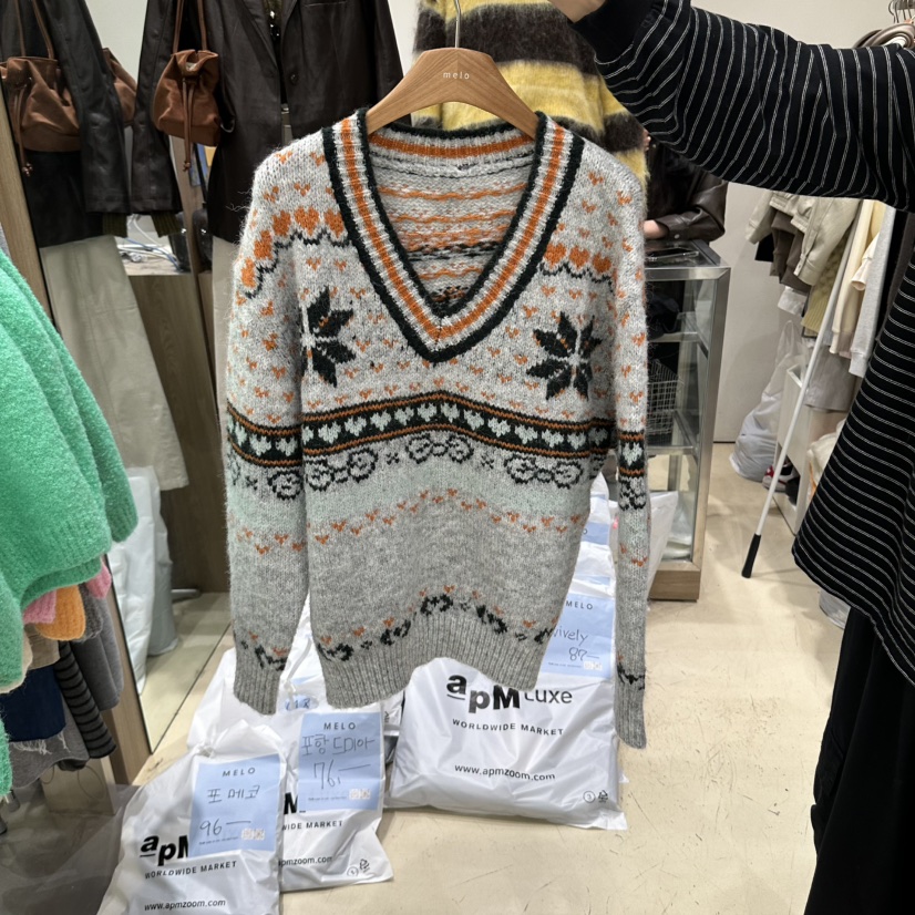 MELO東大門實拍女士新品推薦人氣時尚熱賣真品休閑毛衣MELO毛衣圖色3