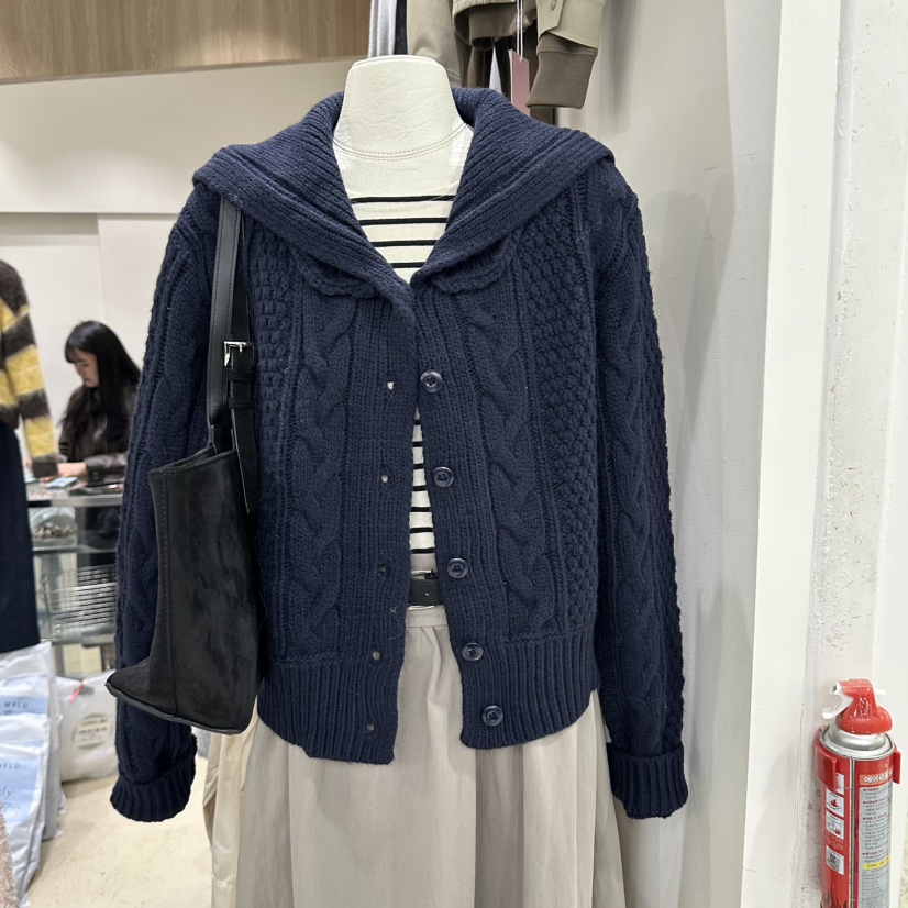 MELO東大門代購女士新款時尚推薦休閑真品人氣熱賣毛衣開襟MELO毛衣圖色2