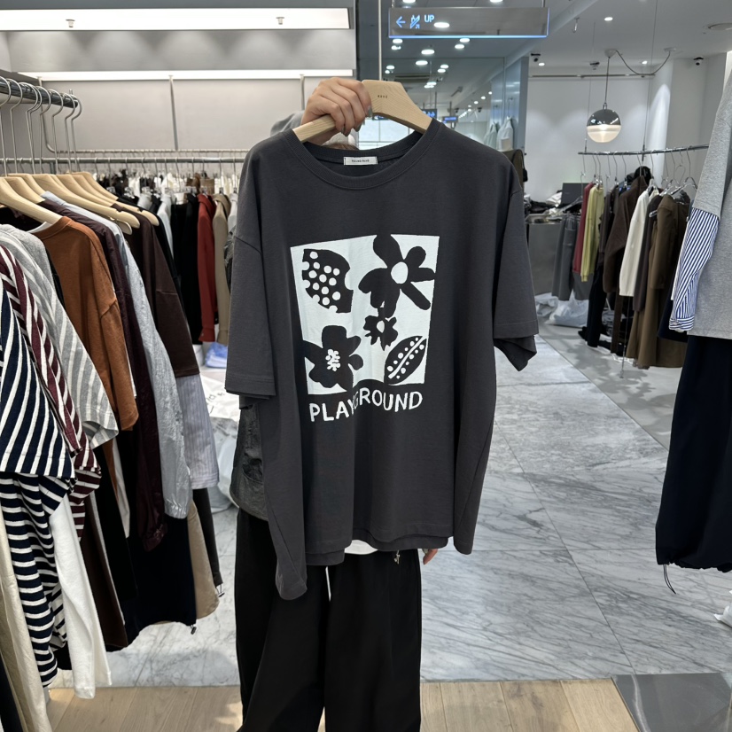 REVE-L韓國直郵女士新品人氣時尚真品休閑推薦熱賣T恤印花REVE-LT恤圖色3