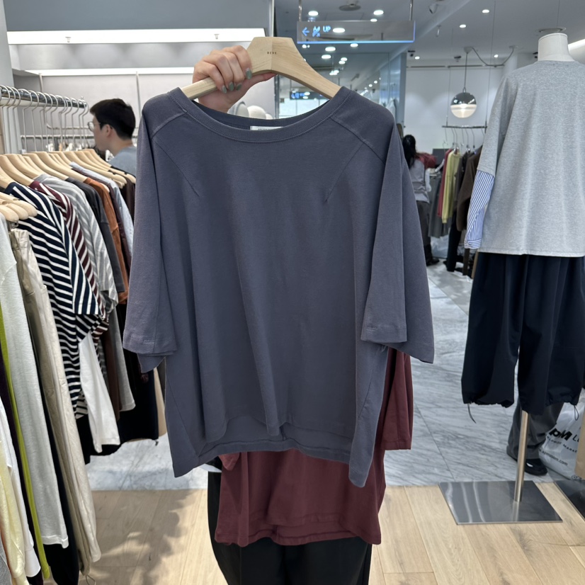 REVE-L東大門實拍女士新品推薦真品休閑熱賣時尚T恤褶裥REVE-LT恤圖色3
