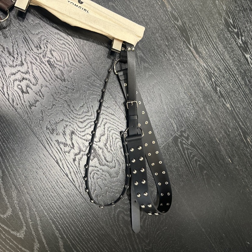 TOMGIRL東大門實拍女士新款時尚休閑人氣真品推薦熱賣腰帶TOMGIRL腰帶圖色2黑色